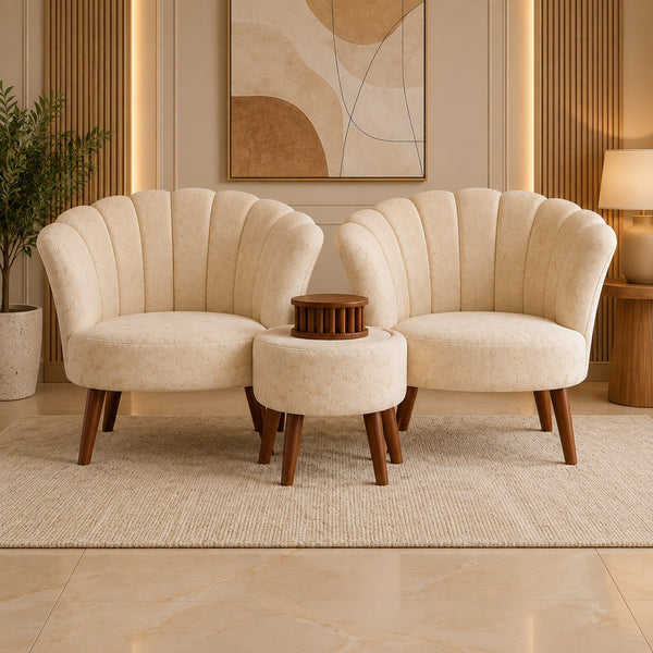 Serena Shell Accent Chair Set