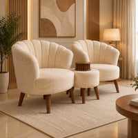 Serena Shell Accent Chair Set