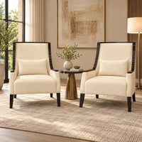Ivory Haven High-Back Accent Chairs