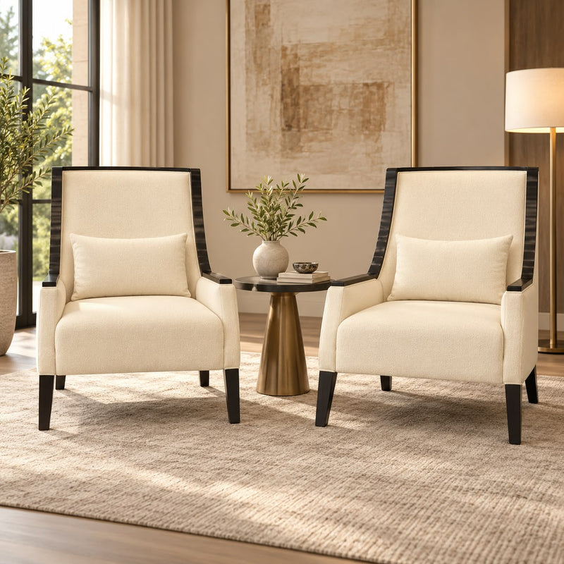 Ivory Haven High-Back Accent Chairs