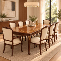 Imperial Elegance Marble-Top Dining Set