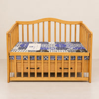 Little Haven Natural Wooden Baby Cot