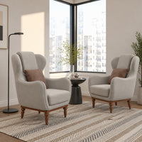 Milano Grey High-Back Armchairs