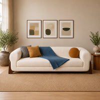 Modern 3-Seater Upholstered Sofa Set