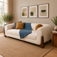 Modern 3-Seater Upholstered Sofa Set