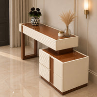 Modern Wooden Console Table with Storage Cabinet