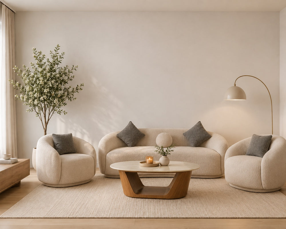 Cove Cloud Curved Sofa Set