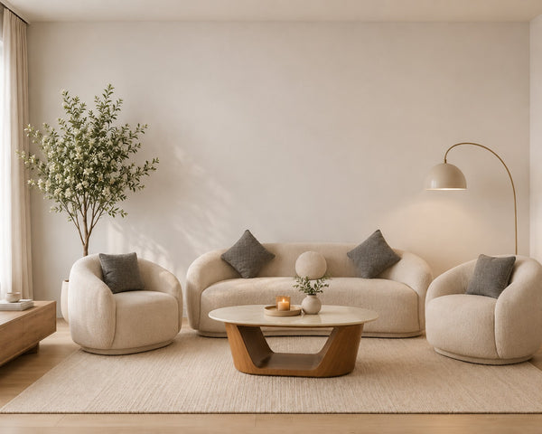 Cove Cloud Curved Sofa Set